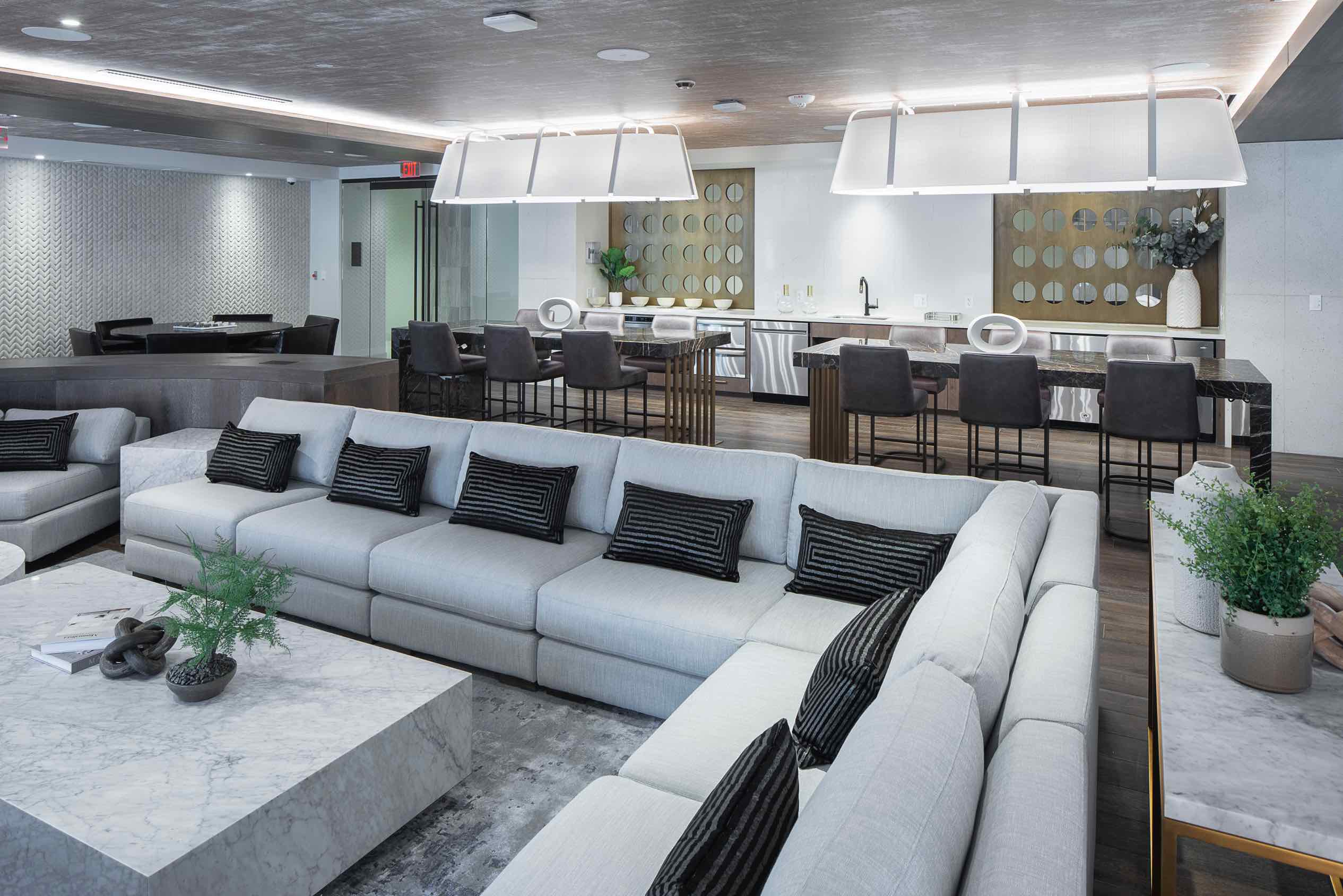 Clubroom with lounge seatings